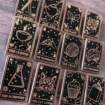 The Scientist, Science Lover Tarot Card Enamel Pin, 3 of 5