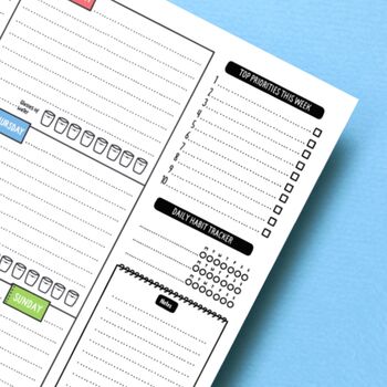 A4 Weekly Productivity Planner Desk Pad, 3 of 6