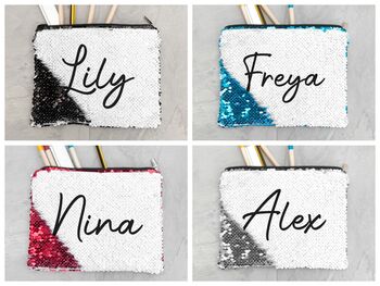 Personalised Kids Hidden Message Sequin Pencil Case, 2 of 9