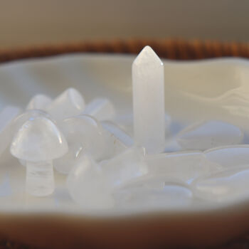 Clear Quartz Crystal Gift Set – Heart, Tower And Mushroom, 2 of 5