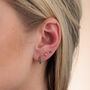Faceted Star Single Flat Back Earring, thumbnail 9 of 9
