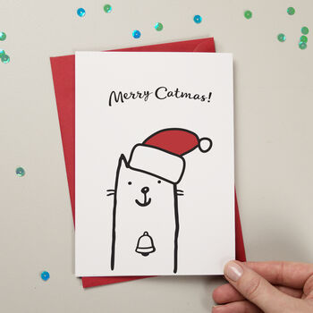 Merry Catmas Christmas Cards Single And Packs Available, 2 of 6