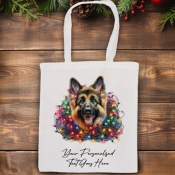 Personalised German Shepherd In Christmas Lights, 5 of 10