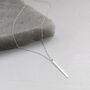 Sterling Silver Long Bar Necklace, thumbnail 7 of 11