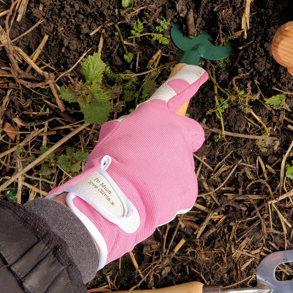 Personalised Leather Gardening Gloves, 1 of 8
