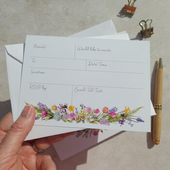 Spring Flowers Ready To Write Invitations, 6 of 11