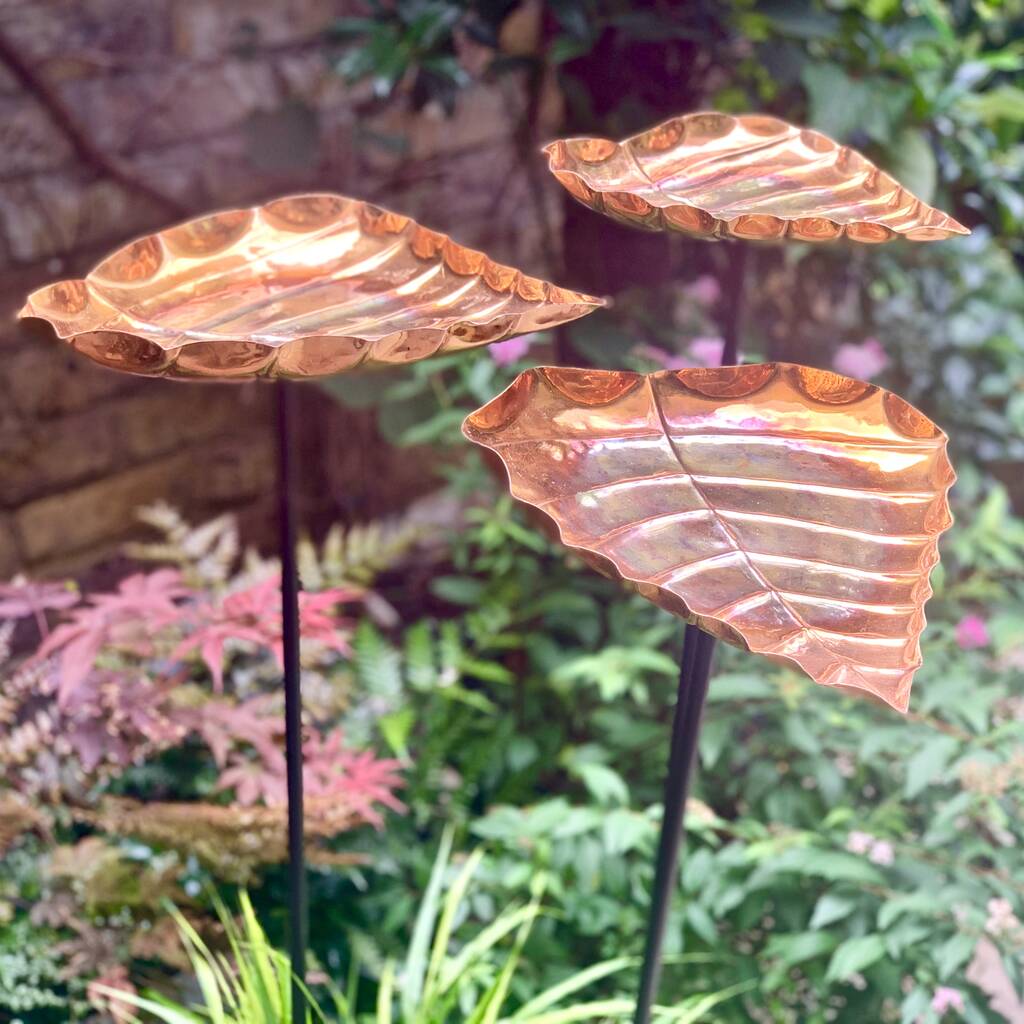 Set Of Leaf Copper Garden Sculptures Ltzaf149, 1 of 9