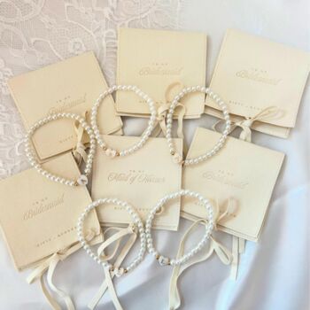 Personalised Bridesmaid Bracelet In Pouch, 3 of 4