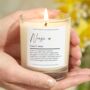 Nurse Gift Scented Candle With Nurse Definition, thumbnail 1 of 9