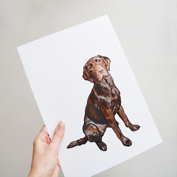 Chocolate Labrador Print, 2 of 6