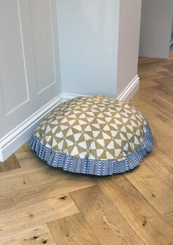 Frilly Dog Bed Yellow Checker, 7 of 7