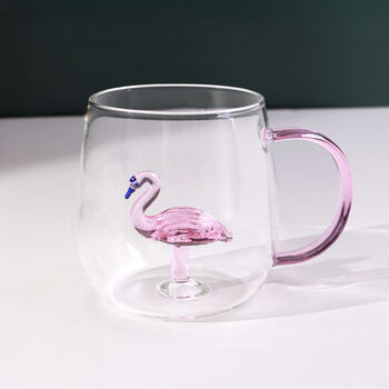 G Decor Handmade Cute Animals Glass Mug And Cup Collection Clear Tea And Coffee Drinkware, 2 of 6