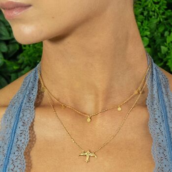 Gold Bird Of Protection Necklace In Gold Vermeil, 4 of 7