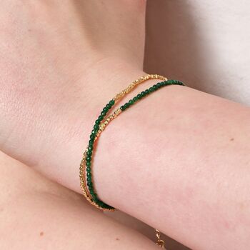 Semi Precious Stone Layered Beaded Bracelet, 11 of 12