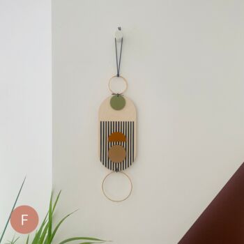 Orange, Green And Black Small Modern Wall Hanging, 6 of 10