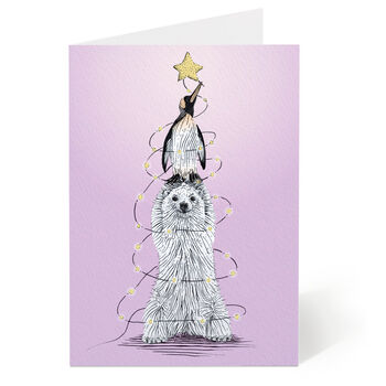 Polar Bear And Penguin Christmas Card, 4 of 6