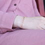 Zircon Round Chain Link Sliding Adjustable Bracelet, thumbnail 3 of 3