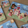 Kids Personalised Princess Placemat, Coaster And Mug Dinner Set, thumbnail 1 of 5