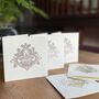 Silver Lasercut Diwali Card Set Of Five, thumbnail 3 of 8