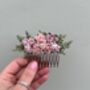 Pale Pink And Lilac Flower Hair Comb, thumbnail 5 of 5
