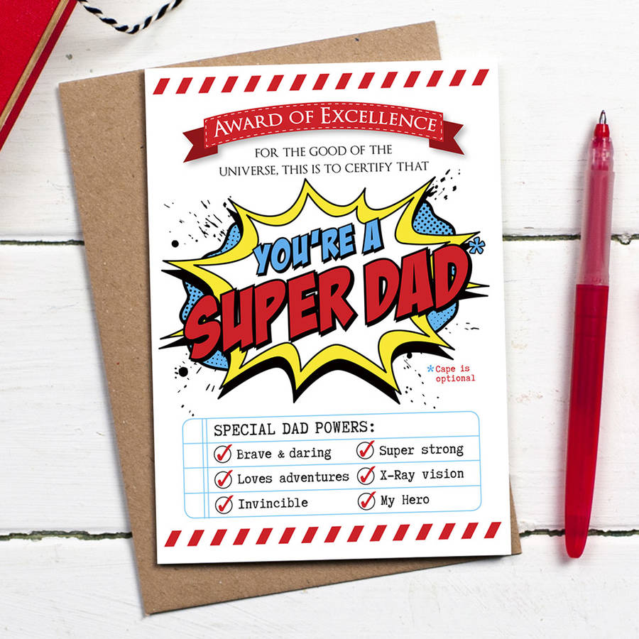 super dad card by eskimo kiss designs | notonthehighstreet.com