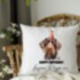 Personalised German Wirehaired Pointer Birthday Party Cushion, thumbnail 1 of 2