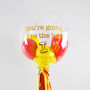 Personalised Red And Yellow Clear Bubble Balloon, thumbnail 1 of 4