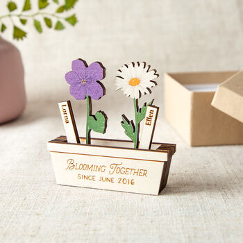 Couple's Birth Flower Mini Keepsake Gift, 3 of 6