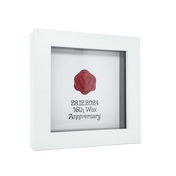 Personalised 16th Wax Anniversary Keepsake Gift Framed, 12 of 12