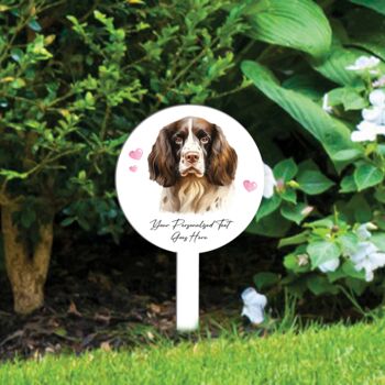 Personalised Dog Love Heart Memorial Grave Marker, 10 of 12