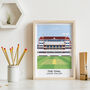 Contemporary Print Of Your Cricket Team's Ground, thumbnail 1 of 8