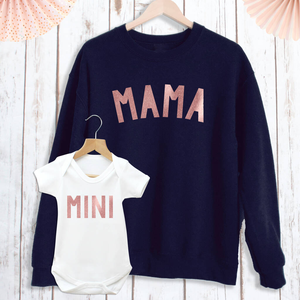 Mama And Mini Mother And Daughter Sweatshirt Set, 1 of 7