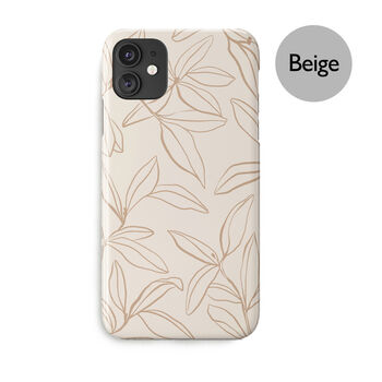 Line Art Botanical Leaves Phone Case, More Colours, 5 of 5