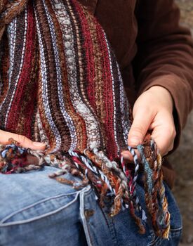 100% Baby Alpaca Rockpool Scarf, 5 of 6