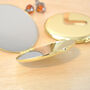 Engraved Gold Compact Mirror Round, thumbnail 2 of 3