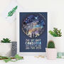 Family Of Wolves Personalised Star Map Print, thumbnail 1 of 3