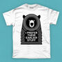 Funny Muso Bear Music Adult Men's T Shirt, thumbnail 4 of 8