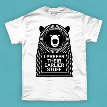Funny Muso Bear Music Adult Men's T Shirt, 4 of 8