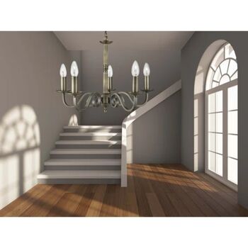 Five Light Candle Style Chandelier, 7 of 7