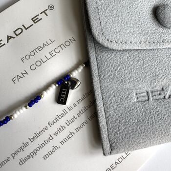 Ipswich Town Football Fan Bead Bracelet With Charms, 4 of 5