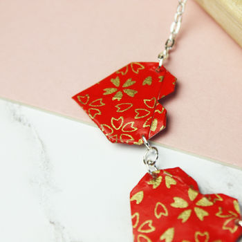 Hearts Origami Necklace, 3 of 4