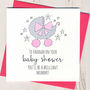 Personalised Glittery Baby Shower Card, thumbnail 3 of 4