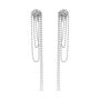 Asymmetric Beaded Drop Clip On Earrings, thumbnail 4 of 6