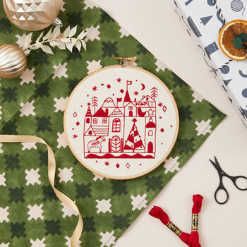 Beginner Festive Castle Embroidery Kit, 2 of 3