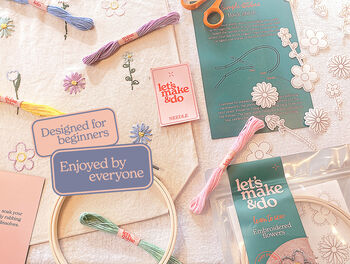 Learn To Sew Your Own Embroidered Flowers Kit Stick And Stitch, 5 of 8