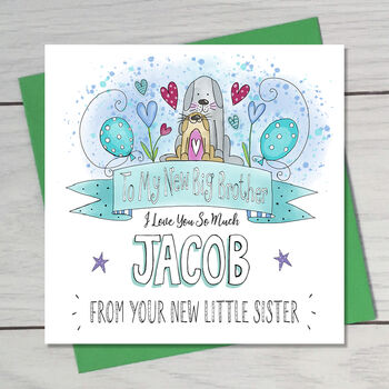 To My New Big Brother From The Baby Card, 3 of 4