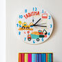 Children's Personalised Construction Site Bedroom Clock, thumbnail 1 of 5