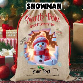 Personalised Christmas Animal Breakout Santa Sack, 8 of 8