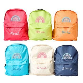 Personalised Rainbow Kids Backpack Gift, 2 of 2
