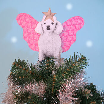 White Poodle Tree Topper, 4 of 4
